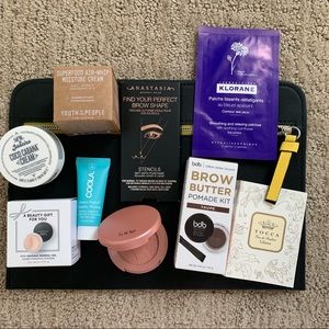 Beauty Travel Sample w Anastasia clutch bag.